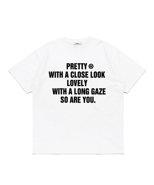 COSO(コソ)の「CCウィズユーコソ半袖Tシャツ(4カラー)(Tシャツ/カットソー・レディース・ネイビー/ホワイト/ライトグレー/ブラック・SMALL/MEDIUM/LARGE)」の1枚目の写真