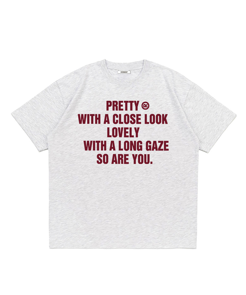 COSO(コソ)の「CCウィズユーコソ半袖Tシャツ(4カラー)(Tシャツ/カットソー・レディース・ネイビー/ホワイト/ライトグレー/ブラック・SMALL/MEDIUM/LARGE)」の3枚目の写真