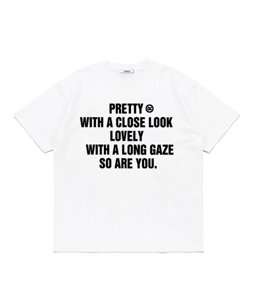COSO(コソ)の「CCウィズユーコソ半袖Tシャツ(4カラー)(Tシャツ/カットソー・レディース・ネイビー/ホワイト/ライトグレー/ブラック・SMALL/MEDIUM/LARGE)」の6枚目の写真
