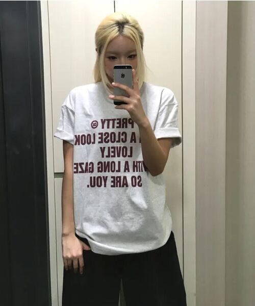 COSO(コソ)の「CCウィズユーコソ半袖Tシャツ(4カラー)(Tシャツ/カットソー・レディース・ネイビー/ホワイト/ライトグレー/ブラック・SMALL/MEDIUM/LARGE)」の11枚目の写真