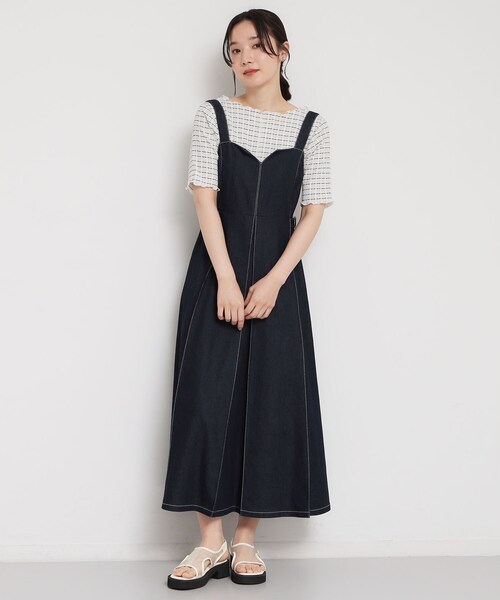 THE SHOP TK (ザ ショップ ティーケー )の「さりげないフリルがアクセント チェック柄5分袖カットソー(Tシャツ/カットソー・レディース・ダークブラウン/ブラック/アイボリー・13/12)」の5枚目の写真