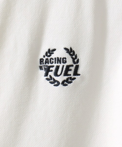 76(セブンティシックス)の「76Lubricants/ナナロクルブリカンツ オーバーサイズ ワンポイント刺繍 鹿の子 ラインリブ 半袖ポロシャツ レディース メンズ(ポロシャツ・メンズ・ブラック/オフホワイト/ワイン・L/M)」の10枚目の写真