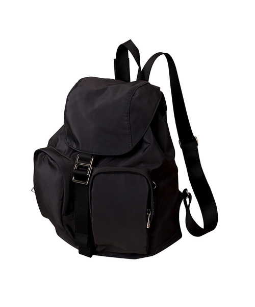 HIGHLOOP(ハイループ)の「ブルームツーポケットバックパック(バックパック/リュック・レディース・ブラック/マルチ/ブルー系その他/インディゴブルー/ミント/モカ/ネイビー/キャメル/バーガンディー/ブルー/グレー・FREE)」の2枚目の写真