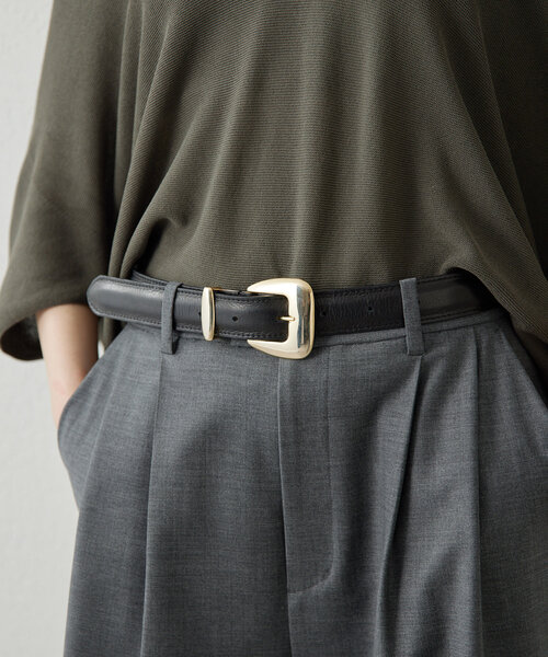 Drawing Numbers（ドローイング ナンバーズ）の「【Drawing Numbers】＜インフルエンサーコラボ＞スクエアバックルベルト（ベルト・レディース・ベージュ/ブラック/ブラウン・40/38）」の5枚目の写真