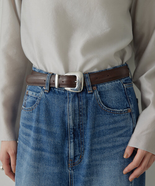 Drawing Numbers（ドローイング ナンバーズ）の「【Drawing Numbers】＜インフルエンサーコラボ＞スクエアバックルベルト（ベルト・レディース・ベージュ/ブラック/ブラウン・40/38）」の10枚目の写真