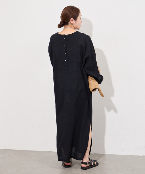 JOURNAL STANDARD(ジャーナルスタンダード)の「ソフトガーゼ2WAYワンピース(ワンピース・レディース・ホワイト/ブラック・FREE)」の3枚目の写真