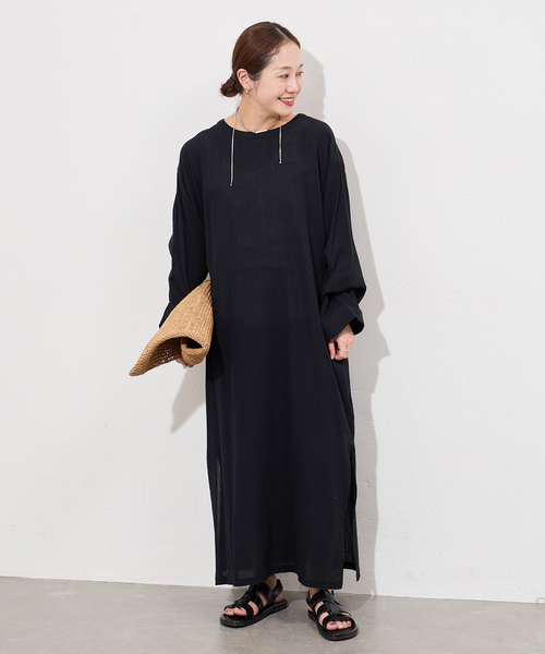 JOURNAL STANDARD(ジャーナルスタンダード)の「ソフトガーゼ2WAYワンピース(ワンピース・レディース・ホワイト/ブラック・FREE)」の6枚目の写真