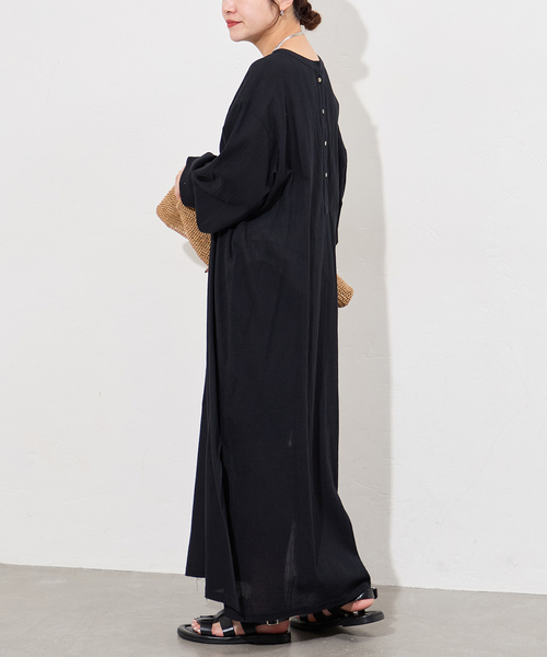 JOURNAL STANDARD(ジャーナルスタンダード)の「ソフトガーゼ2WAYワンピース(ワンピース・レディース・ホワイト/ブラック・FREE)」の7枚目の写真