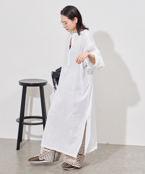 JOURNAL STANDARD(ジャーナルスタンダード)の「ソフトガーゼ2WAYワンピース(ワンピース・レディース・ホワイト/ブラック・FREE)」の21枚目の写真