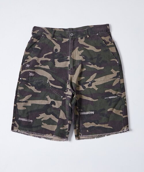 WHO'S WHO gallery(フーズフーギャラリー)の「【UNISEX】KOOKY'N ダメージダックハーフパンツ(その他パンツ・メンズ・ブラック/カーキ・FREE)」の2枚目の写真