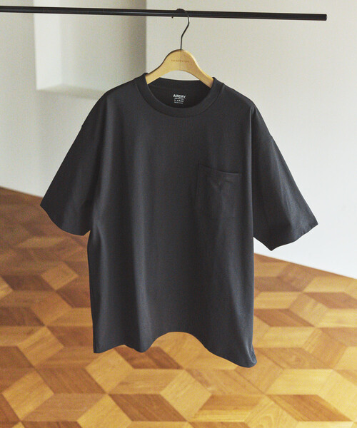 FREAK'S STORE(フリークスストア)の「AIRDRY HIGH TECHYARN 7.7オンス ビックシルエット クルーネック ポケットTシャツ/エアドライ ポリエステル Tシャツ/吸水速乾/遮熱(Tシャツ/カットソー・メンズ・ホワイト/チャコールグレー/ブラック/ブラウン/グリーン/ミント/カモフラージュ・SMALL/MEDIUM/LARGE)」の3枚目の写真