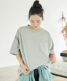 AIRDRY HIGH TECHYARN 7.7オンス ビックシルエット クルーネック ポケットTシャツ/エアドライ ポリエステル Tシャツ/吸水速乾/遮熱