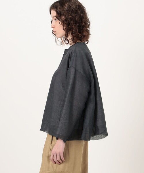 HAVERSACK(ハバーザック)の「HAVERSACK ラミーツイル 2-wayブラウス(シャツ/ブラウス・レディース・グレー系その他2・1)」の4枚目の写真