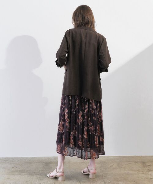 YECCA VECCA（イェッカヴェッカ）の「【マシンウォッシャブル】リネンライクジャケット（テーラードジャケット・レディース・ネイビー/ライトベージュ/ブラウン・FREE）」の15枚目の写真
