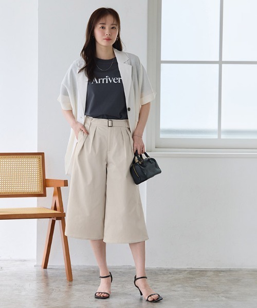 Pierrot(ピエロ)の「エステルツイルミドル丈パンツ(その他パンツ・レディース・ベージュ/ベージュ系その他・M/L/PM)」の9枚目の写真