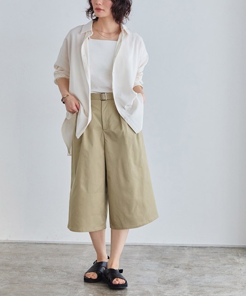 Pierrot(ピエロ)の「エステルツイルミドル丈パンツ(その他パンツ・レディース・ベージュ/ベージュ系その他・M/L/PM)」の12枚目の写真