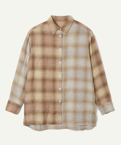 leinwande（ラインヴァンド）の「【leinwande】26SS新作 Combination Check Shirts（シャツ/ブラウス・レディース・ブルー/オレンジ・ONE SIZE）」の10枚目の写真