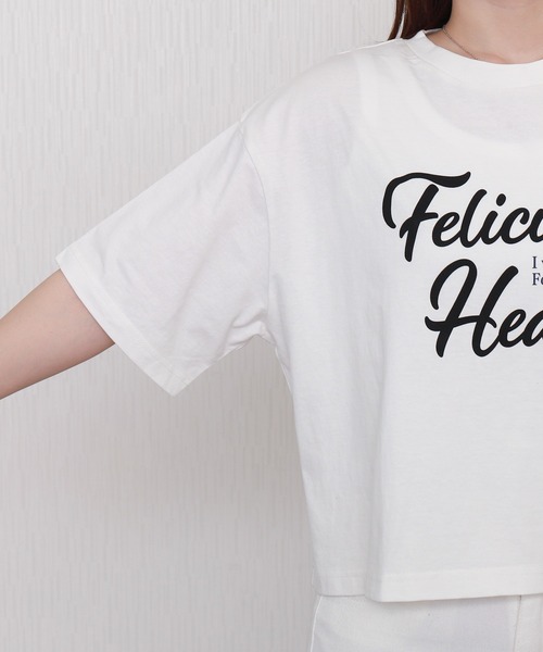 libelle more（リベル モア）の「USAコットンショート丈プリントTシャツ【接触冷感】（Tシャツ/カットソー・レディース・ブラック/ブラウン/オフホワイト/チャコールグレー・L/M）」の12枚目の写真