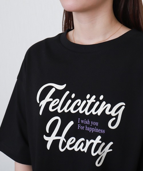 libelle more（リベル モア）の「USAコットンショート丈プリントTシャツ【接触冷感】（Tシャツ/カットソー・レディース・ブラック/ブラウン/オフホワイト/チャコールグレー・L/M）」の20枚目の写真