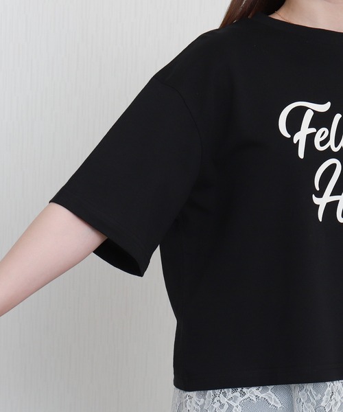 libelle more（リベル モア）の「USAコットンショート丈プリントTシャツ【接触冷感】（Tシャツ/カットソー・レディース・ブラック/ブラウン/オフホワイト/チャコールグレー・L/M）」の21枚目の写真