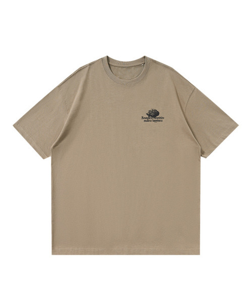 BUTTON SEOUL(ボタンソウル)の「ジェンストーングラフィックオーバーサイズショートスリーブ (2 COLOR)(Tシャツ/カットソー・メンズ・ダークベージュ/ダークブラウン・SMALL/MEDIUM/LARGE/X-LARGE)」の3枚目の写真