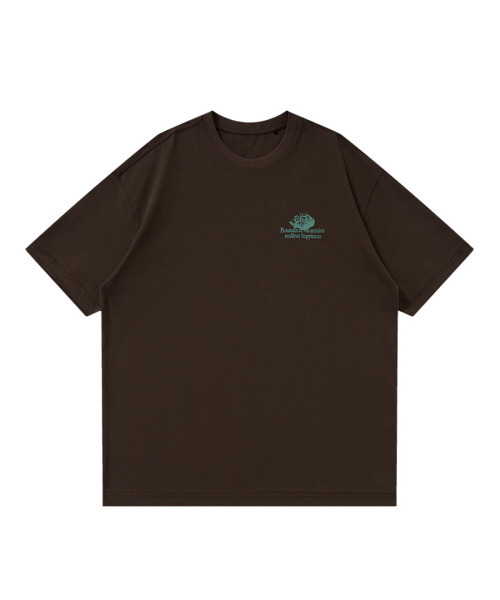 BUTTON SEOUL(ボタンソウル)の「ジェンストーングラフィックオーバーサイズショートスリーブ (2 COLOR)(Tシャツ/カットソー・メンズ・ダークベージュ/ダークブラウン・SMALL/MEDIUM/LARGE/X-LARGE)」の5枚目の写真