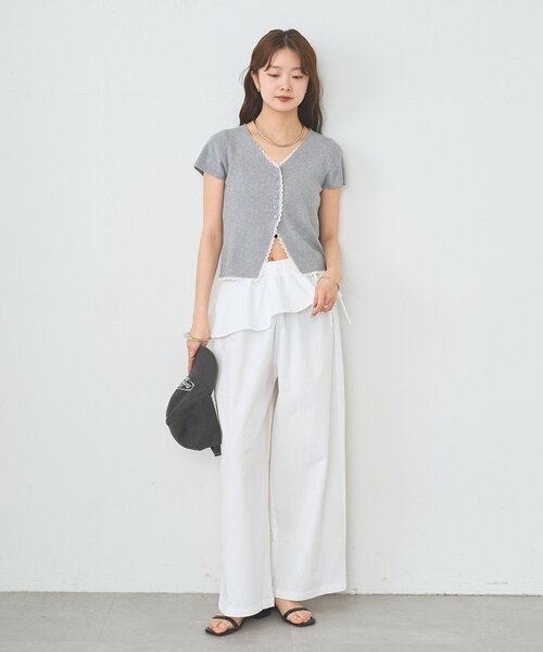 mystic(ミスティック)の「レイヤードイージーパンツ(その他パンツ・レディース・ブラック/オフホワイト・MEDIUM/SMALL)」の19枚目の写真