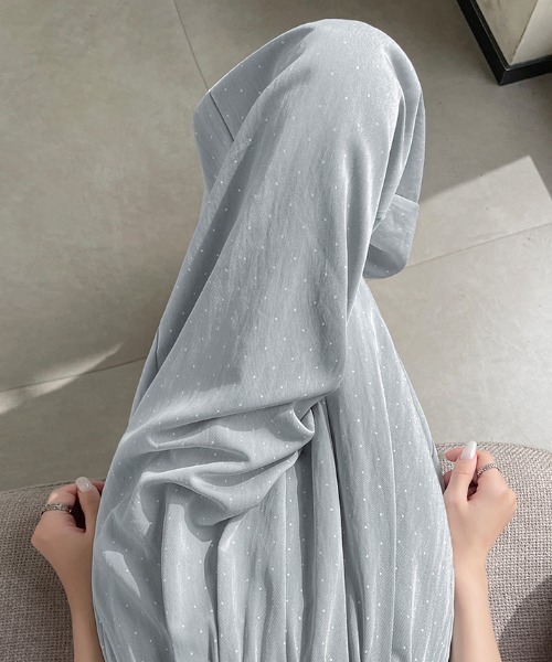 AMAJI(アマジ)の「ドット柄 ハイウエスト ウエストゴム ワイドパンツ(その他パンツ・レディース・ベージュ/ホワイト/ブラック/ライトブルー・MEDIUM/SMALL/X-LARGE/LARGE)」の12枚目の写真