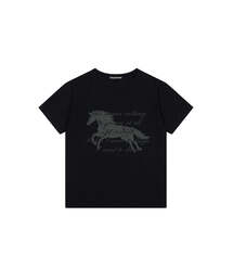 (DUC) GA Semi-Crop Short-Sleeve T-Shirt Black