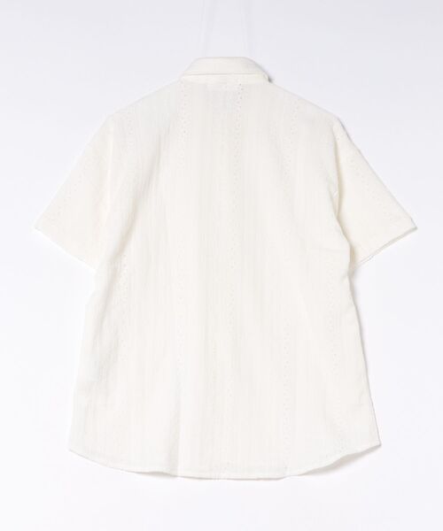 Ritzy(リッツィー)の「レース素材 オープンカラー半袖シャツ(シャツ/ブラウス・メンズ・ホワイト・XL/L/M)」の3枚目の写真