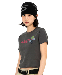 XF010 アンチピンバッジTシャツ (チャコール)