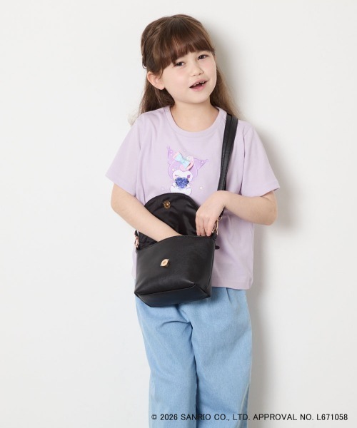 a.v.v（アーヴェヴェ）の「【数量限定】[シナモロール＆クロミ]お顔ショルダーバッグ（ショルダーバッグ・キッズ・ブラック/ダークインディゴブルー・120）」の10枚目の写真