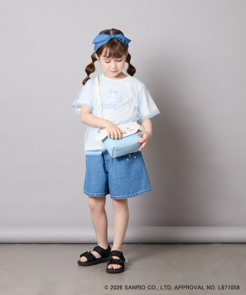 a.v.v（アーヴェヴェ）の「【数量限定】[シナモロール＆クロミ]お顔ショルダーバッグ（ショルダーバッグ・キッズ・ブラック/ダークインディゴブルー・120）」の5枚目の写真