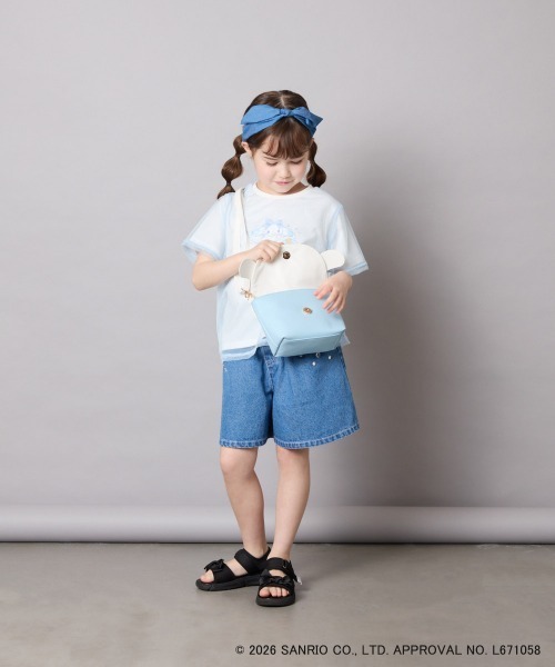 a.v.v（アーヴェヴェ）の「【数量限定】[シナモロール＆クロミ]お顔ショルダーバッグ（ショルダーバッグ・キッズ・ブラック/ダークインディゴブルー・120）」の6枚目の写真