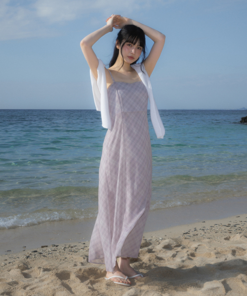 ROSEFRANTZ（ロゼフランツ）の「Sheer Grace Slim Long Dress [Pink]（ワンピース・レディース・ピンク・SMALL/MEDIUM）」の6枚目の写真