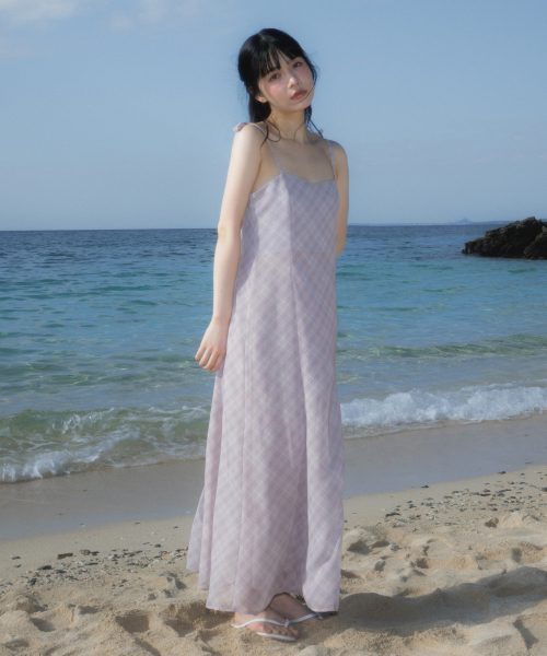 ROSEFRANTZ（ロゼフランツ）の「Sheer Grace Slim Long Dress [Pink]（ワンピース・レディース・ピンク・SMALL/MEDIUM）」の7枚目の写真