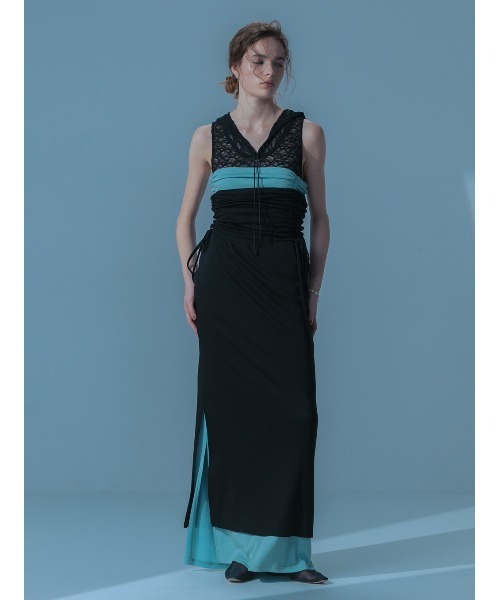 ELCHELE(エルチェレ)の「MELLOW CUT SHIRRING SKIRT(スカート・レディース・オフホワイト/ブラック/ライトブルー・36/38)」の9枚目の写真