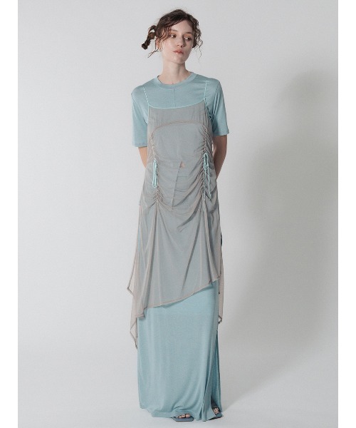 ELCHELE(エルチェレ)の「MELLOW CUT SHIRRING SKIRT(スカート・レディース・オフホワイト/ブラック/ライトブルー・36/38)」の16枚目の写真