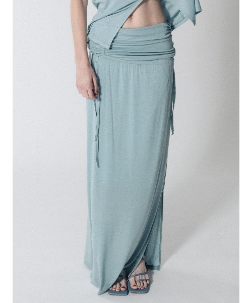 ELCHELE(エルチェレ)の「MELLOW CUT SHIRRING SKIRT(スカート・レディース・オフホワイト/ブラック/ライトブルー・36/38)」の18枚目の写真