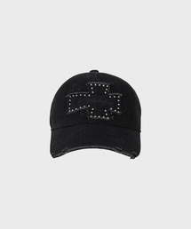 ALKI ALKA（アルキアルカ）の「Distressed Patch Ball Cap (Black Denim)（キャップ）」