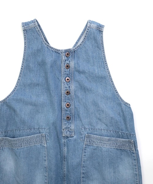 Brocante（ブロカント）の「[Brocante / ブロカント] 10ozデニム トラヴァイユサロペット（サロペット/オーバーオール・レディース・インディゴブルー・2）」の17枚目の写真