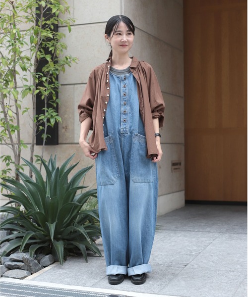 Brocante（ブロカント）の「[Brocante / ブロカント] 10ozデニム トラヴァイユサロペット（サロペット/オーバーオール・レディース・インディゴブルー・2）」の22枚目の写真