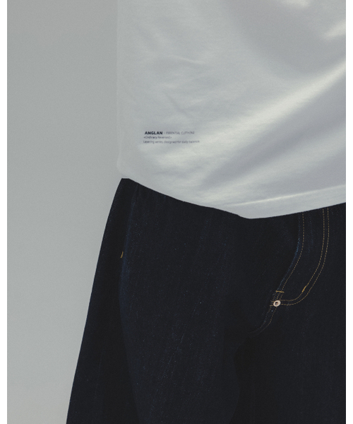 ANGLAN（アングラン）の「Essential Layer Half Tee - White（Tシャツ/カットソー・メンズ・その他・2/1）」の9枚目の写真