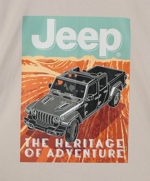 JEEP（ジープ）の「【Jeep(ジープ)】フロントプリントTシャツ（Tシャツ/カットソー・メンズ・カーキ/ベージュ・LARGE/MEDIUM）」の5枚目の写真