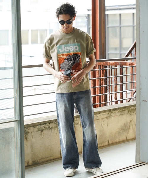 JEEP（ジープ）の「【Jeep(ジープ)】フロントプリントTシャツ（Tシャツ/カットソー・メンズ・カーキ/ベージュ・LARGE/MEDIUM）」の15枚目の写真