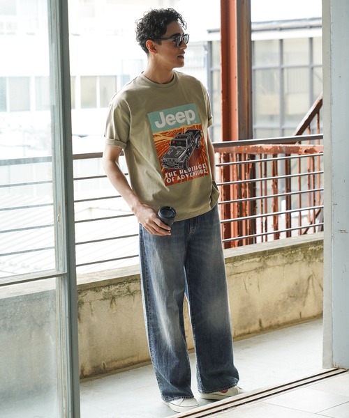 JEEP（ジープ）の「【Jeep(ジープ)】フロントプリントTシャツ（Tシャツ/カットソー・メンズ・カーキ/ベージュ・LARGE/MEDIUM）」の16枚目の写真