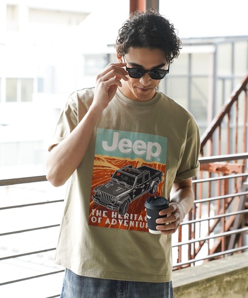JEEP（ジープ）の「【Jeep(ジープ)】フロントプリントTシャツ（Tシャツ/カットソー・メンズ・カーキ/ベージュ・LARGE/MEDIUM）」の18枚目の写真