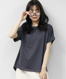 接触冷感ドライタッチコットン　袖ロールUP　ドルマンTシャツ　DRY-TOUCH COOL COTTON ROLL-UP SLEEVE TEE
