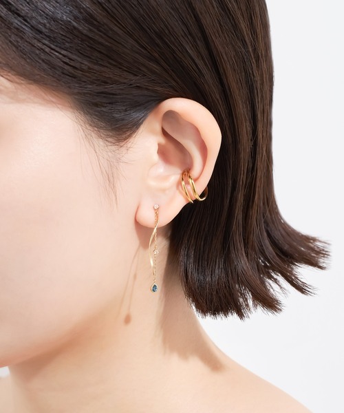 festaria bijou SOPHIA(フェスタリアビジュソフィア)の「K10YG トパーズ ピアス(ピアス(両耳用)・レディース・イエローゴールド・ONE SIZE)」の4枚目の写真
