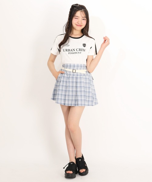 PINKHUNT(ピンクハント)の「PINKHUNT ベルト付きプリーツスカート 1821K(デニムスカート・キッズ・ブラック/スカイブルー系1・130cm/140cm/150cm/160cm/120cm)」の15枚目の写真